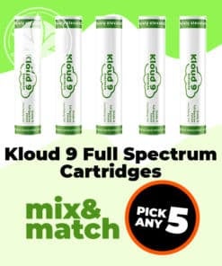 5 Pack Kloud 9 Full Spectrum Cartridges - Mix and Match
